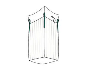 Preview: 10x Big Bag  95x95x175cm Typ Holz belüftet 4-seitig Ventilationsstreifen