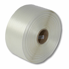 1x Textilumreifungsband weiss Polyester 16 mm Breite 600 meter auf Rolle