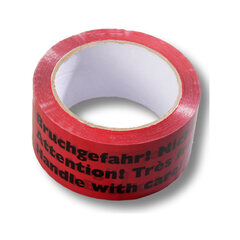 288x Warnklebeband 'Bruchgefahr' PP Acrylatkleber geräuscharm 50mm x 66m