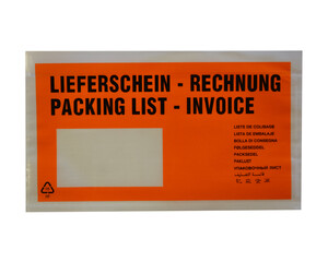 Dokumententaschen *Lieferschein/Rechnung* DIN Lang 235x130mm orange 