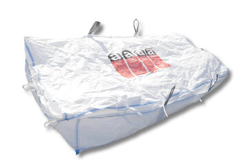 Preview: 10x Plattensack 260x125x30cm für Asbestentsorgung mit Asbestsymbol-Druck