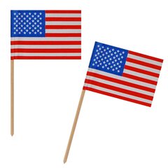 200x Fahnenpicker "Amerika" 10cm