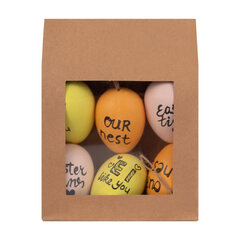 Preview: Ostereier Kunststoffeier "Statement" Osterdeko gelb/orange/lachs 6 cm 