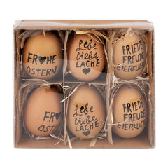 Preview: Ostereier Naturecht "Statement" Osterdeko braun 6 cm 