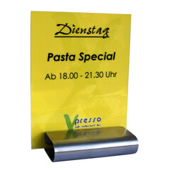 1x Tischkartenhalter "Klemme" aus Edelstahl 8x8cm