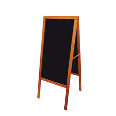 1x Gehweg-Kreidetafel mahagoni 56x134cm