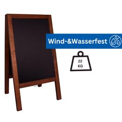 Preview: 1x Gehweg-Kreidetafel dunkelbraun wind- und wasserfest 65x118cm
