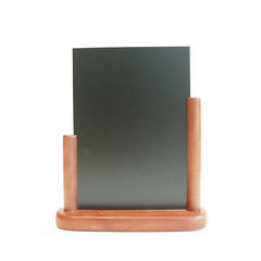 12x Tisch-Kreidetafel mahagoni 15x21cm