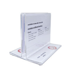 4x Tischaufsteller "2in1" aus Acrylglas A6