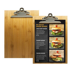 1x Klemmbrett aus Bambus A4