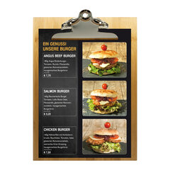 Preview: 1x Klemmbrett aus Bambus A4