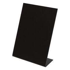 6x Tisch-Kreidetafeln PVC schwarz ca. 7.4x10.5cm DIN A7