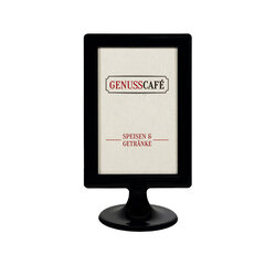 1x Tischaufsteller aus ABS schwarz A6