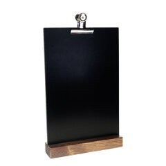 Tisch-Kreidetafel mit Clip dunkelbraun A4 