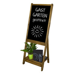 Preview: Gehweg-Kreidetafel "Vintage" 62x165cm 