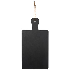 2x Wand-Kreidetafel "Naturstein" aus Schiefer schwarz zum Aufhängen 18 x 34cm