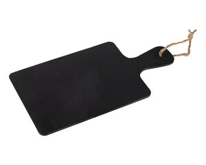 Preview: 1x Wand-Kreidetafel "Naturstein" aus Schiefer schwarz zum Aufhängen 15 x 28cm