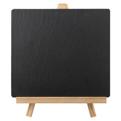 12x Mini-Staffelei mit Kreidetafel "Naturstein" aus Schiefer/Holz natur 17,5 x 20cm