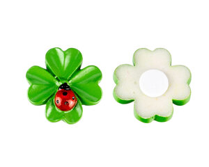 Preview: 12x Glücksbringer "Kleeblatt" ca. 3cm