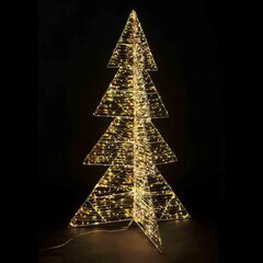 Preview: Weihnachtsbaum 3D aus Metall/PET mit LED warmweiß 120cm 