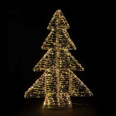 Preview: Weihnachtsbaum aus Metall/PET mit LED warmweiß 100cm 