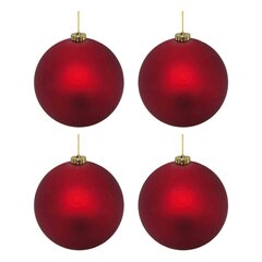 Weihnachtskugeln Christbaumkugeln aus Kunststoff rot matt Ø10cm 