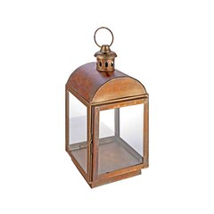 1x Laterne "Antike" aus Metall/Glas gold 33cm