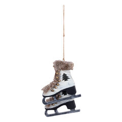 Schlittschuhe aus Holz Deko zum Hängen weiß 22cm 