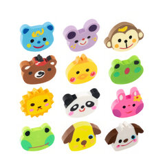 36x Radiergummi "lustige Motive" ca. 3cm