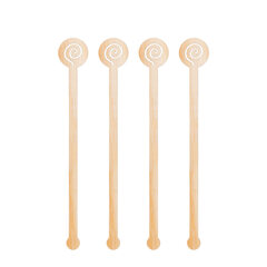Rührstäbchen "Spirale" aus Bambus 15cm 