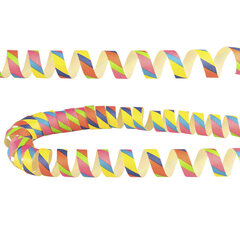 Preview: 1 Rolle Luftschlangen Jumbo Streifen aus Papie schwer entflammbar 15m