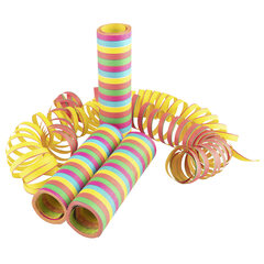 Preview: 120 Rollen Luftschlangen aus Papier bunt schwer entflammbar 4m