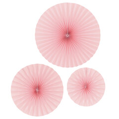 6x Rosetten Set rosa  Ø 30/40/50 cm 3 Stk.