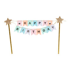 Tortenstecker Cake Topper 'Happy Birthday' 33 x 21cm