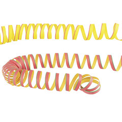 Preview: 10 Rollen Luftschlangen aus Papier bunt schwer entflammbar 4m