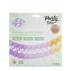 Preview: Girlande "Pastellfarben" aus Papier schwer entflammbar Ø17cm 3.6m 