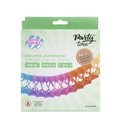 Preview: Girlande "Farbenspiel" aus Papier schwer entflammbar Ø14.5cm 10m 