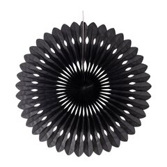Rosette aus Papier schwer entflammbar schwarz Ø40cm 