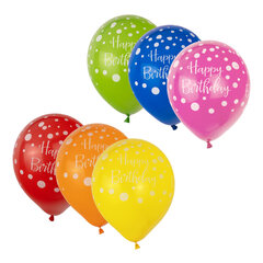 24x Luftballons "Happy Birthday" bunt Ø30cm
