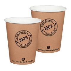 Preview: 25x BIO Pappbecher 200ml Ø8cm -10°C bis 100°C