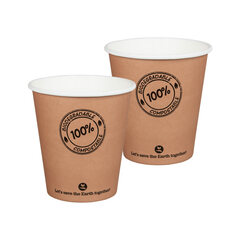 Preview: 50x BIO Pappbecher 250ml Ø9cm -10°C bis 100°C