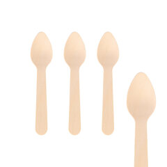 100x Kaffeelöffel Einweg aus Holz 11cm