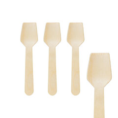 100x Eislöffel Einweg aus Holz 9.5cm