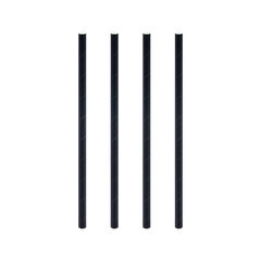 150x Trinkhalme aus Papier schwarz Ø6mm 15cm