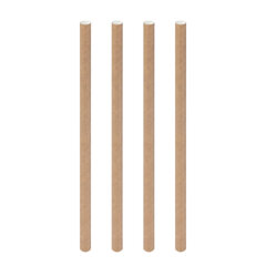 1000x Trinkhalme aus Papier extra dick braun natur Ø10mm 21cm