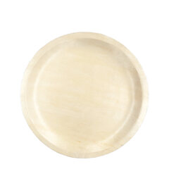 1500x Holzteller Einwegteller aus Pappelholz rund Ø26cm FSC® nachhaltig