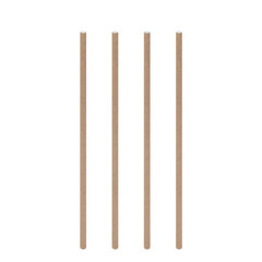 100x Trinkhalme aus Papier braun natur Ø6mm 21cm