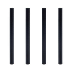 150x Trinkhalme aus Papier dick schwarz Ø8mm 11cm