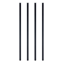 Trinkhalme aus Papier schwarz Ø6mm 21cm 