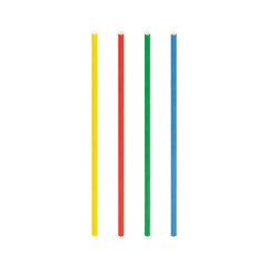 100x Trinkhalme aus Papier bunt  Ø6mm 21cm